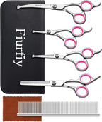 Full set of Fiurfiy imported USA pet grooming tools arranged neatly on a clean background for consumer review