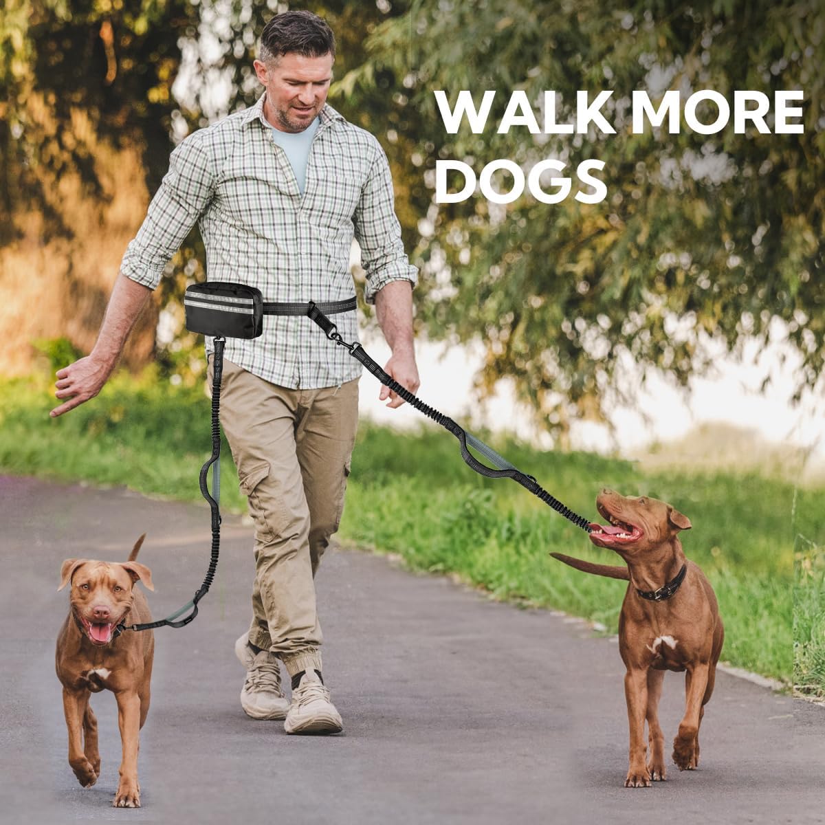 USA imported Yicostar double dog leash packaged set for active pet owners.