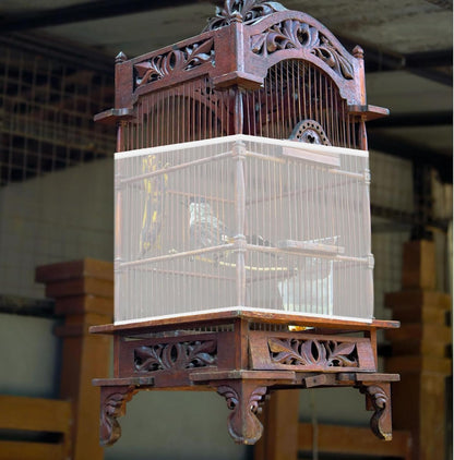 White polyester mesh seed catcher showing secure high elastic edge band details