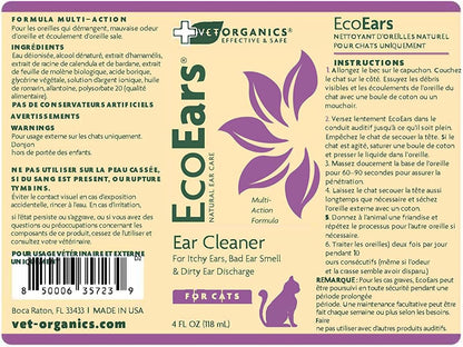 Top view of Vet Organics EcoEars cat ear care product