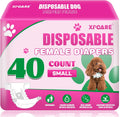 XPCARE disposable female dog diapers small size 40 count package front view