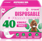 XPCARE disposable female dog diapers small size 40 count package front view