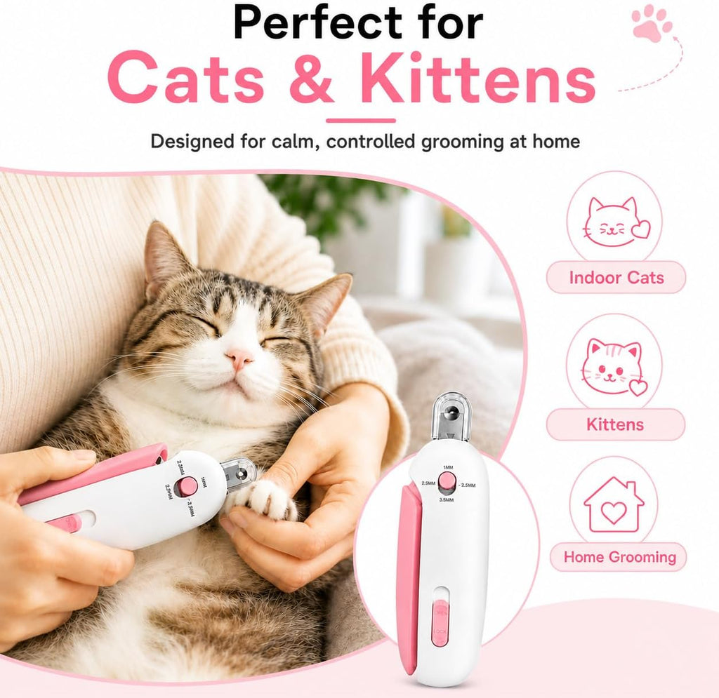 Hidden nail file feature being pulled from the Wanheart grooming tool.
