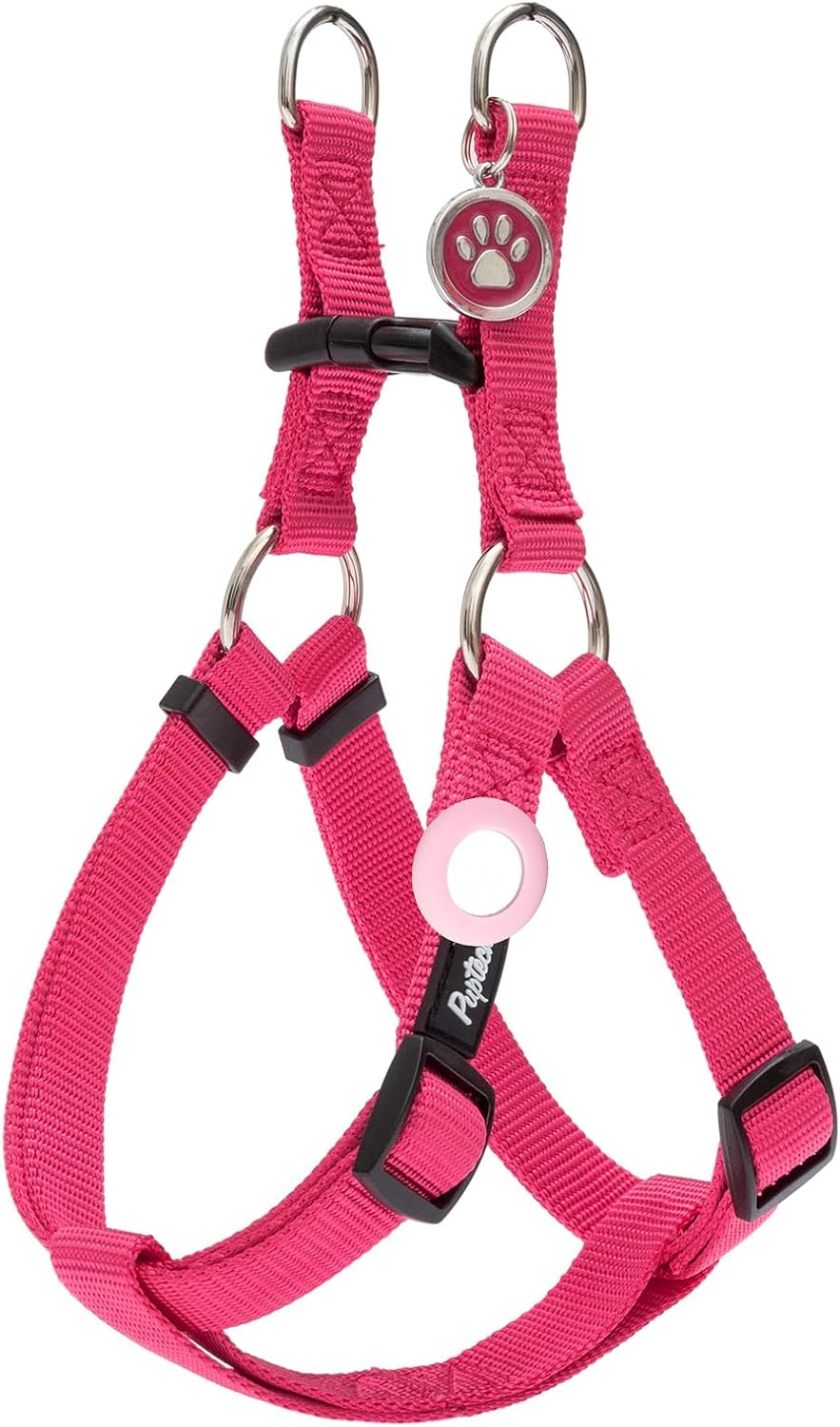PUPTECK No Pull Dog Harness Soft Adjustable Basic Nylon Step in Puppy Vest Outdoor Walking with ID Tag Medium - Image 12