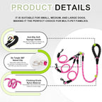 Soft sponge-padded handle detail on the LEOSASA pink climbing-grade nylon dog leash.