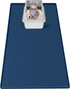 Cat Litter Mat, Extra Large 51" x 25.6" Silicone Mat Litter Trapping Mat for Scatter Control, Soft on Kitty Paws, Easy to Clean (Dark Grey) - Image 9
