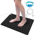 WONMAOUL Grounding Mat Kit front view showing conductive black leather surface