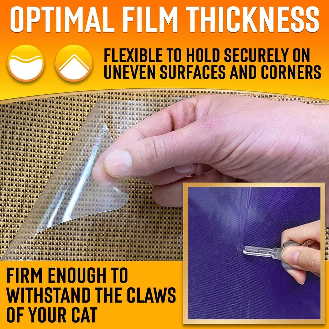 Flexible plastic material of Primens anti-scratch guard