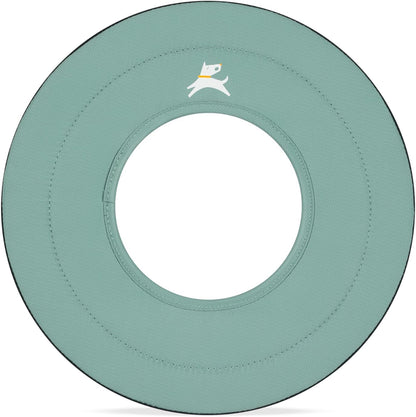 Close up of recycled fabric texture on OllyDog disc