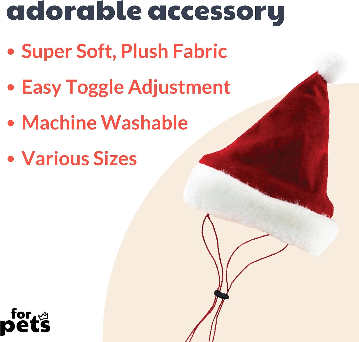 Huxley & Kent Santa hat with SnugFit toggle adjustment