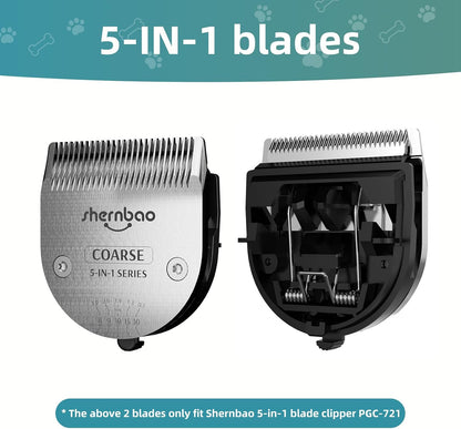 Close up view of the titanium coated ceramic shear teeth on the pet clipper blade
