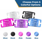 GoTags jingle free pet ID tag highlighting the durable scratch resistant anodized metal finish.