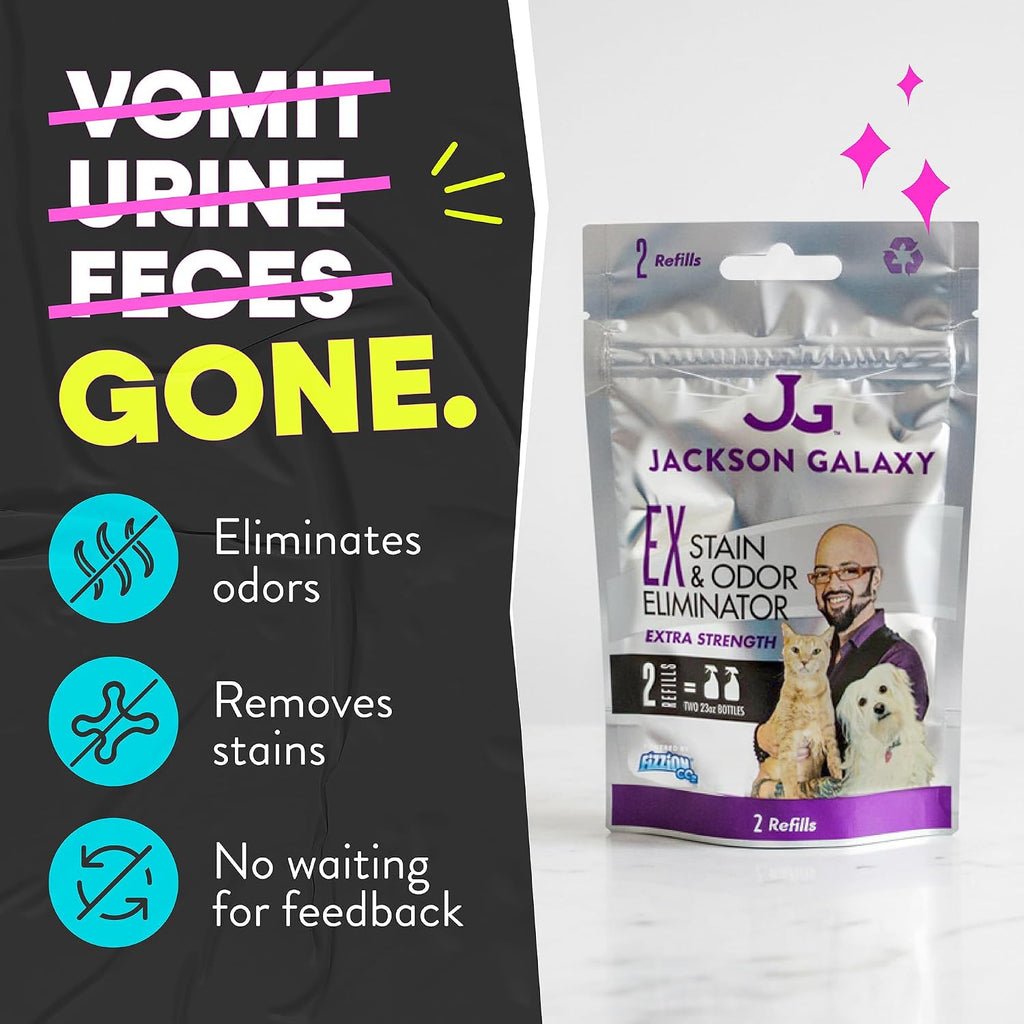 Jackson Galaxy ex stain and odor eliminator complete bundle view