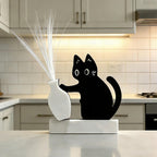 Cat Whisker Holder Keepsake Acrylic Refrigerator Decorations Pet Keepsake Cute Cat Pushing Vase Pet Whisker Collector-1 Pcs - Image 6