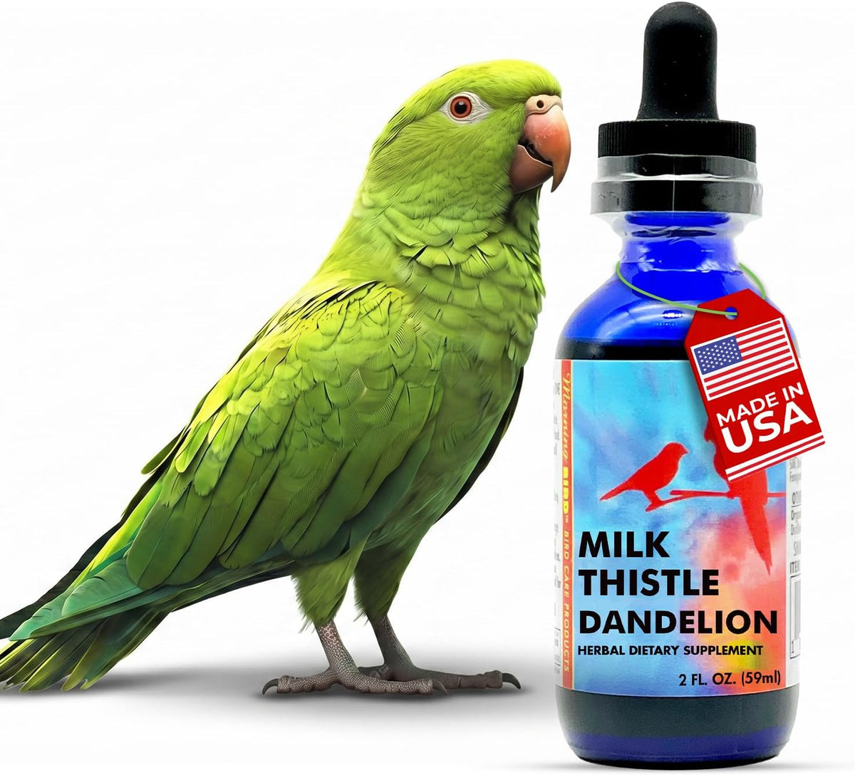 Morning Bird Milk Thistle & Dandelion Extract 1 fl oz - Organic Herbal Supplement for Birds - Supports Liver Health & Natural Detox - Suitable for All Bird Species - Image 9