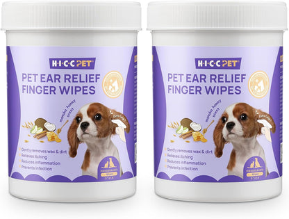 HICC PET Ear Cleaner Finger Wipes for Dogs, Cats, Small Animals, Vet-Trusted Dog Ear Infection Treatment to Relief Itchy & Inflammation, Clean Wax, Dirt, Stain & Odor, Hypoallergenic(Coconut Scent) - Image 11