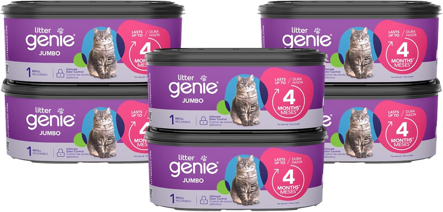 Litter Genie Refill Bags | Jumbo 2-Pack, 56 Total ft | Up to 8 Months of Supply in 2 cartridges | Ultimate Odor Control Cat Litter Bags - Image 10