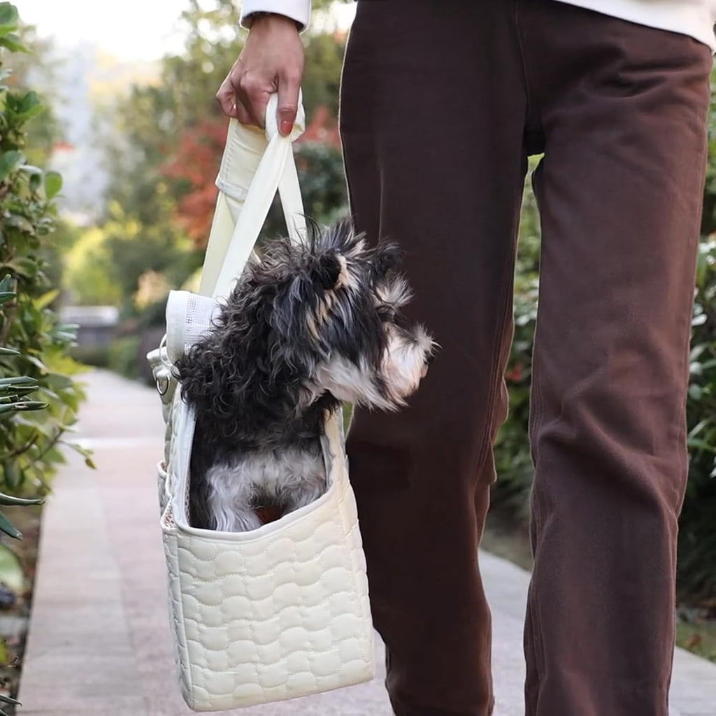 Small Dog Purse Rabbits Carrier Bag,Adult Cat/Puppy Carriers Bunny Bag with Multiple Pockets,Breathable Mesh Soft Cushion,Traveling Pets Tote Picnic Outdoor 15lb (Grey2, Large) - Image 2