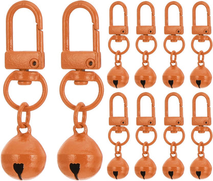PATIKIL 10 PCS Dog Bell, Cat Bell Small Pet Collar Bells Keychain Cute Bulk Loud Jingle for Dog Collar Charm Pendant - Image 13