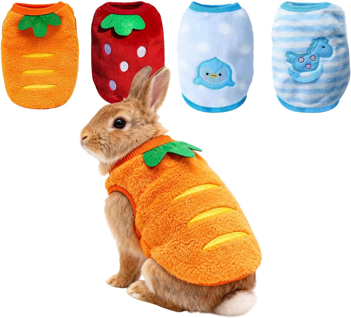 RISESAILS ultra small pet winter clothes front view cozy coral fleece vest