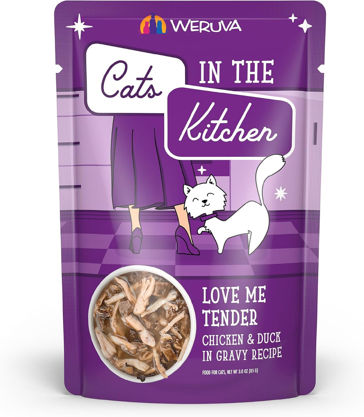 Weruva Cats in the Kitchen, Pantry Party Pouch Variety Pack in Gravy Cat Food, 3oz Pouch (Pack of 12) - Image 12