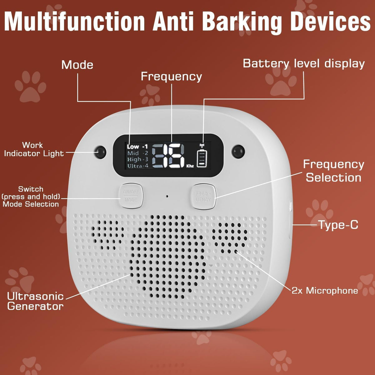 Plus Cable pet training bark box showing side profile