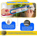 Three colorful Retro Shaw rope toys for indoor cats