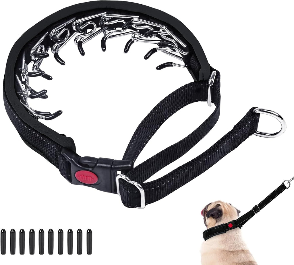Monstoyo purple nylon training collar showing adjustable slider and triple stitching
