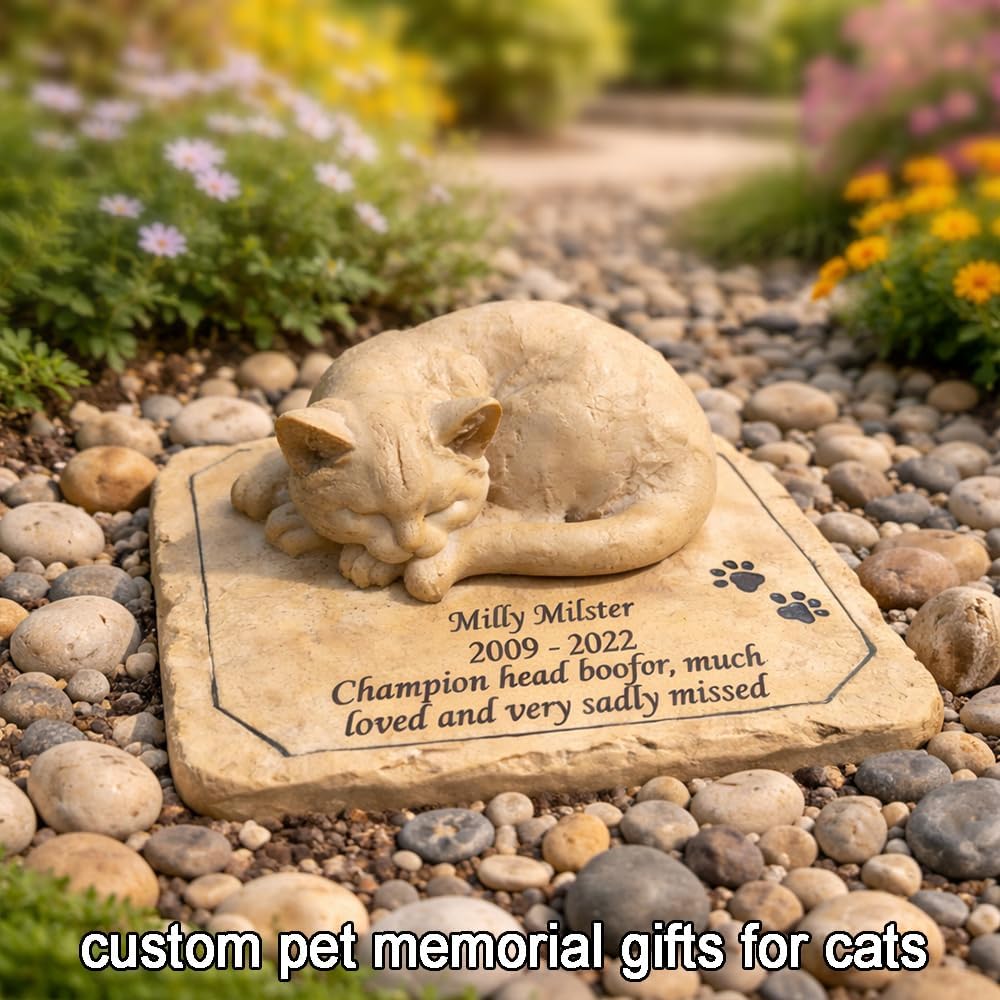 Customizable pet memorial stone surface for engraving