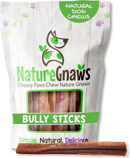 Nature Gnaws Extra Thin Bully Sticks for Small Dogs 5-6" (10 Count) - Long Lasting for Light Chewers and Puppies - Natural Beef Dog Chew Bones - Image 10