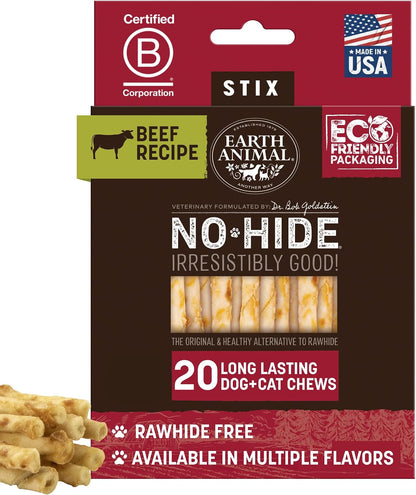 Earth Animal No Hide Stix - Long Lasting Rawhide Free Small Dog Chews Sticks, Chicken - 20 Count Value Pack - Image 13