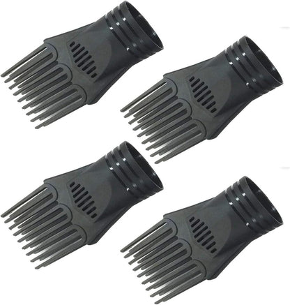 Jinshining 4 piece universal hair dryer comb nozzle set front view