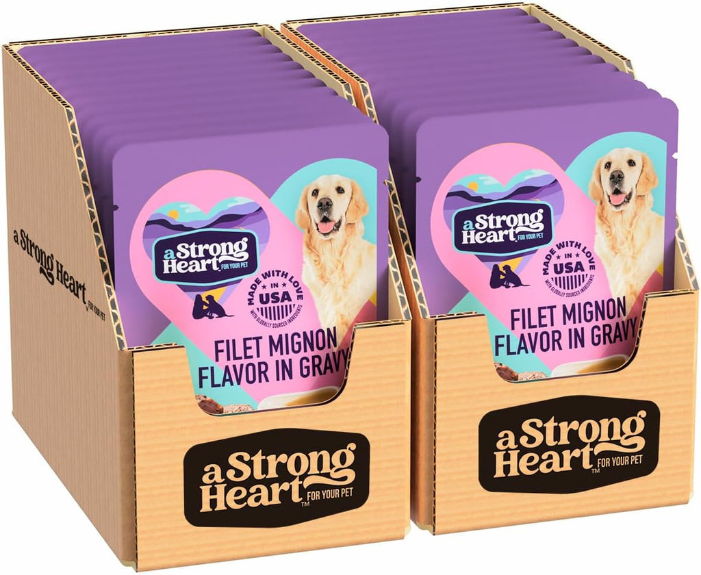 A Strong Heart Wet Dog Food Pouches, Beef & Vegetable Stew, 3.5 oz Pouches (Pack of 24), Made in The USA with Real Beef - Image 13