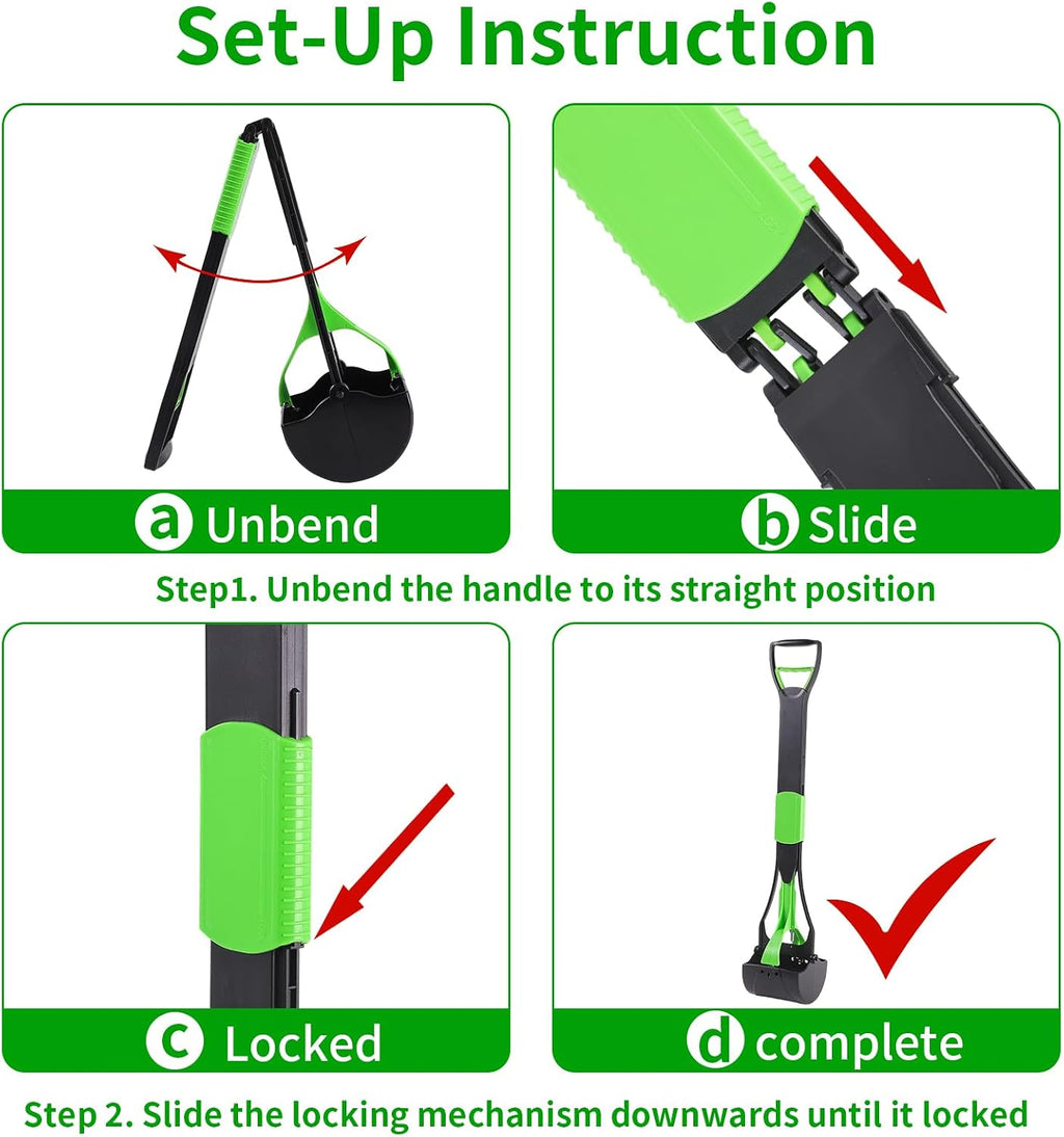 ienjoyed foldable dog pooper scooper spring loaded jaw detail view
