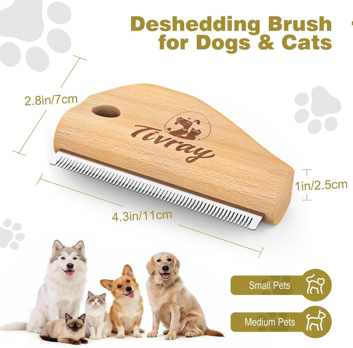 Stainless steel teeth close up of the premium pet hair removal tool.