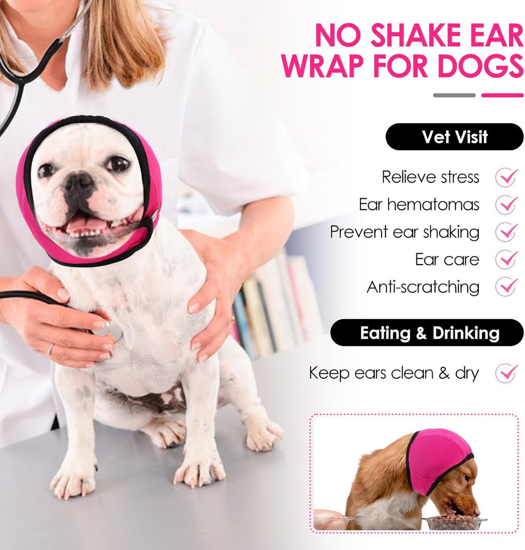 KOESON no shake ear cover wrap protecting a dog from fireworks noise