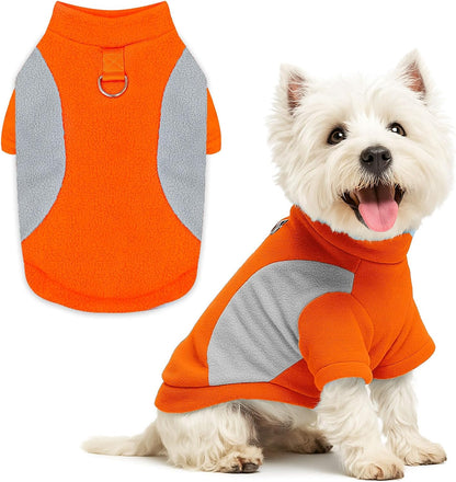 Small Fleece Dog Sweater with Leash Ring Soft Warm Fall Winter Dog Clothes Cute Cat Apparel Puppy Sweaters Classic Pullover Doggy Sweatshirts Chihuahua Costumes Cat Outfits(Red,M) - Image 12