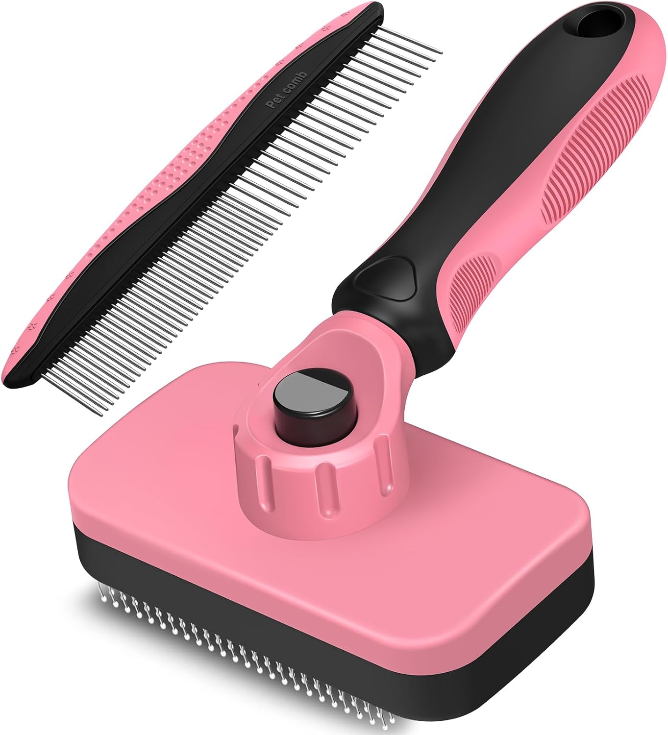 2PCS Self Cleaning Slicker Brush & Dog Comb - Skin Friendly Deshedding Grooming Tool for Dogs, Cats and Small Animals, Professional Deshedding Dematting Tool for Long and Short Haired Pets (Blue) - Image 9