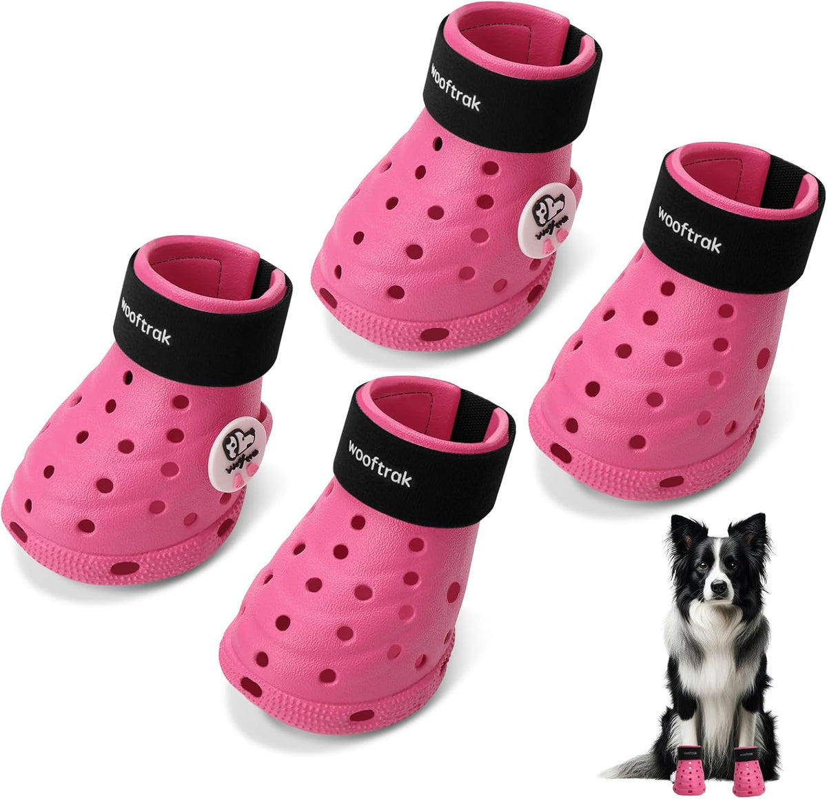 Dog Shoes Breathable Dog Shoe for Hot Pavement, Dog Booties and Paw Protectors, Non-Slip Waterproof Dog Sandals Boots (Pink, S: (2.3''x1.8'')(L*W)) - Image 14