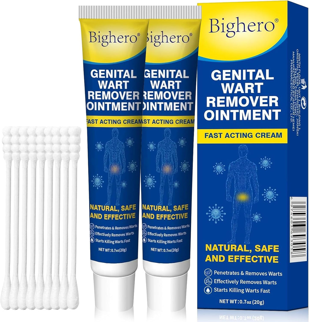 Bighero Wart Fast Acting Gel Two Pack front view for wart removal.