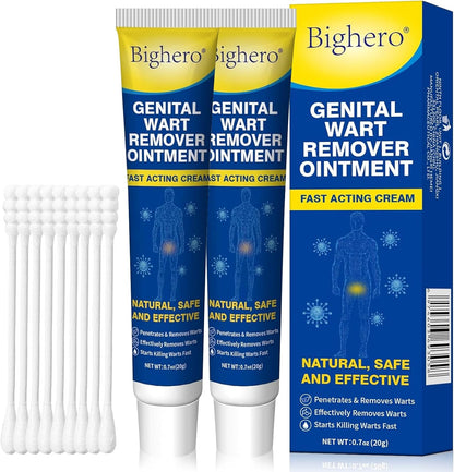Bighero Wart Fast Acting Gel Two Pack front view for wart removal.