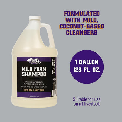 Coconut-based livestock shampoo for show cattle hide and hair care