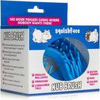Squishface Nub Brush being used as a wet dog bath brush