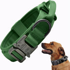 Tactical Dog Collar, Adjustable Military Training Nylon Dog Collar with Control Handle and Heavy Quick-Release Metal Buckle for Small Medium Large Dogs, Black L - Image 14