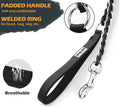 Authentic USA imported anti bite chrome plated dog chain lead with rotating clasp close up