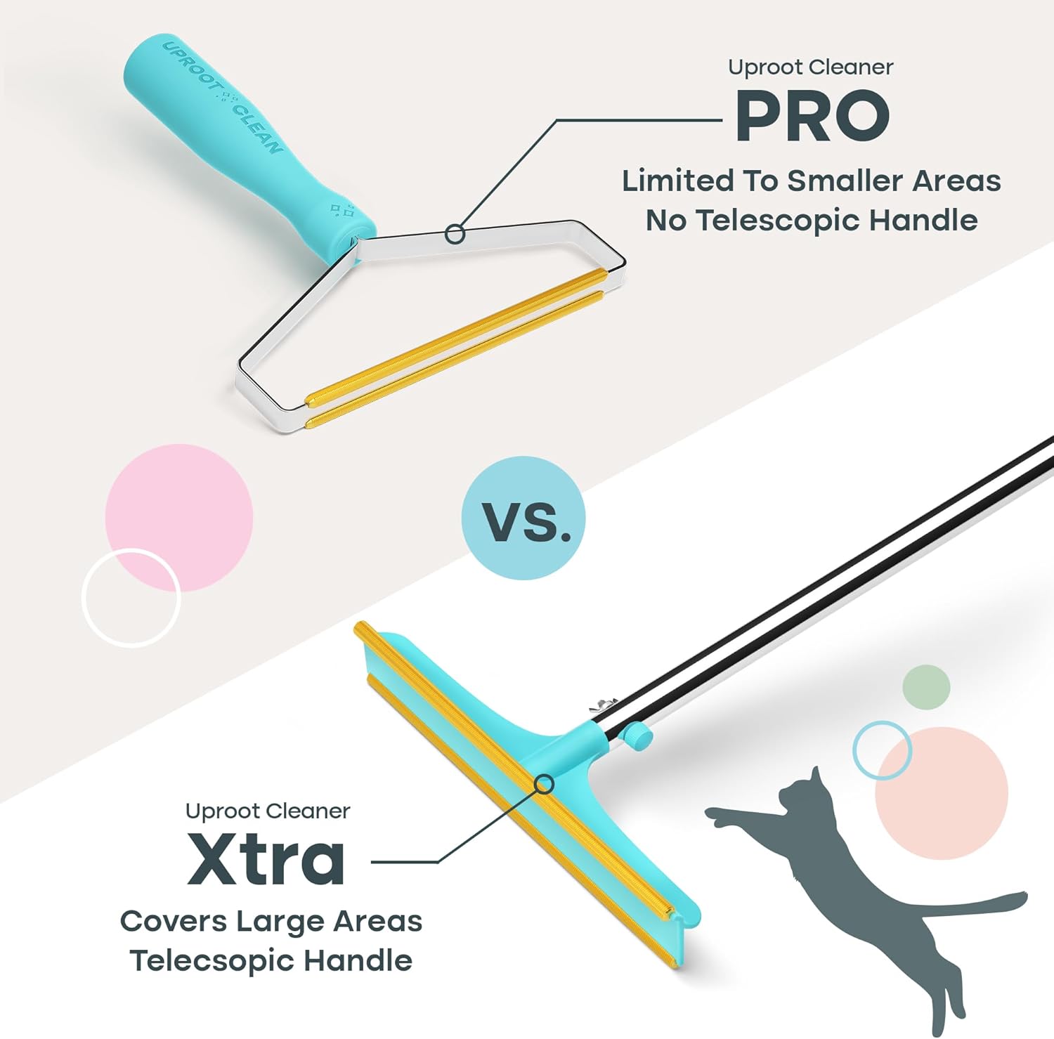 Uproot Clean Xtra pet hair remover on rug