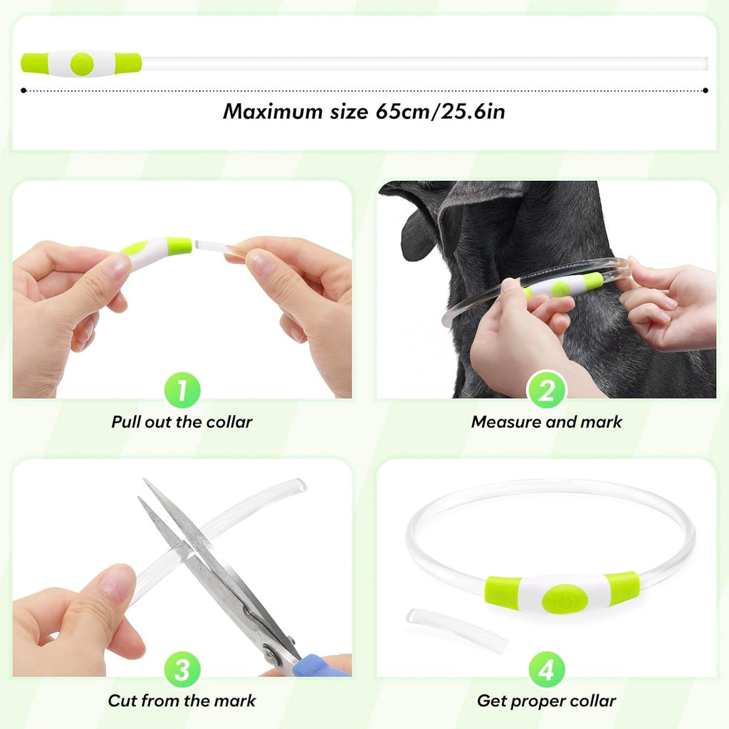 BSEEN TPU cuttable collar being measured for size