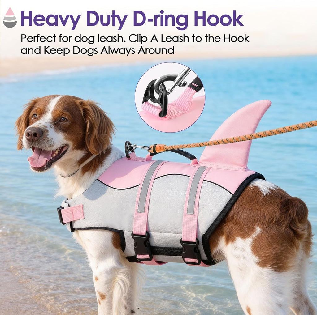 Adjustable quick release buckles on a dog swimming swimsuit
