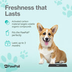 Close up of the long lasting activated carbon air filter for pet odors.