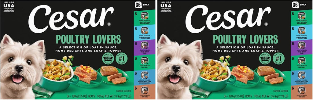 Cesar Wet Dog Food Steak Lovers Variety Pack,Adult,Wet Food for Dogs with Real Meat,3.5 oz Easy Peel Trays,36 Count (Pack of 2) - Image 13